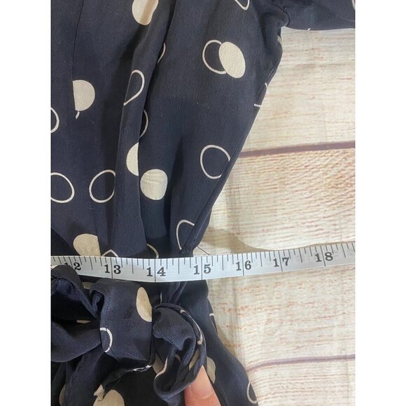 Nicole Summers 100% Silk Women's Polka Dot Wrap Summer Dress - 14 - Picture 10 of 14